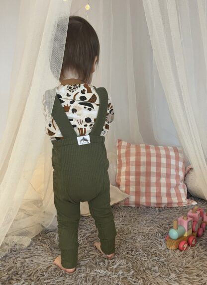 Vaflové tepláčky - FOREST GREEN - Image 4