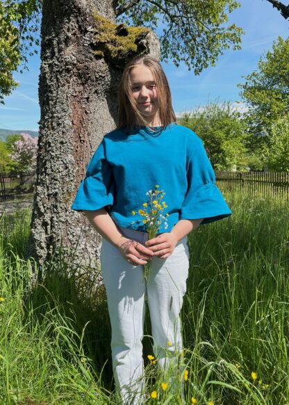 Mikina zvonečková - CROP - PETROL BLUE - Image 5