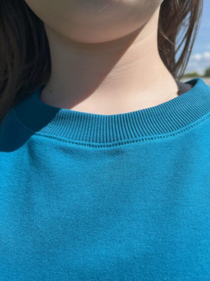 Mikina zvonečková - CROP - PETROL BLUE - Image 2