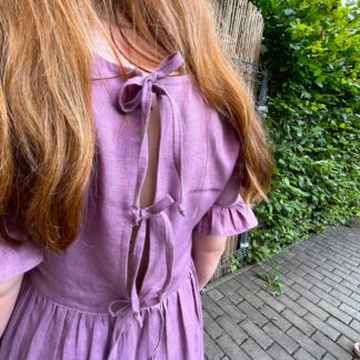 Lněné šaty VELVET PLUM