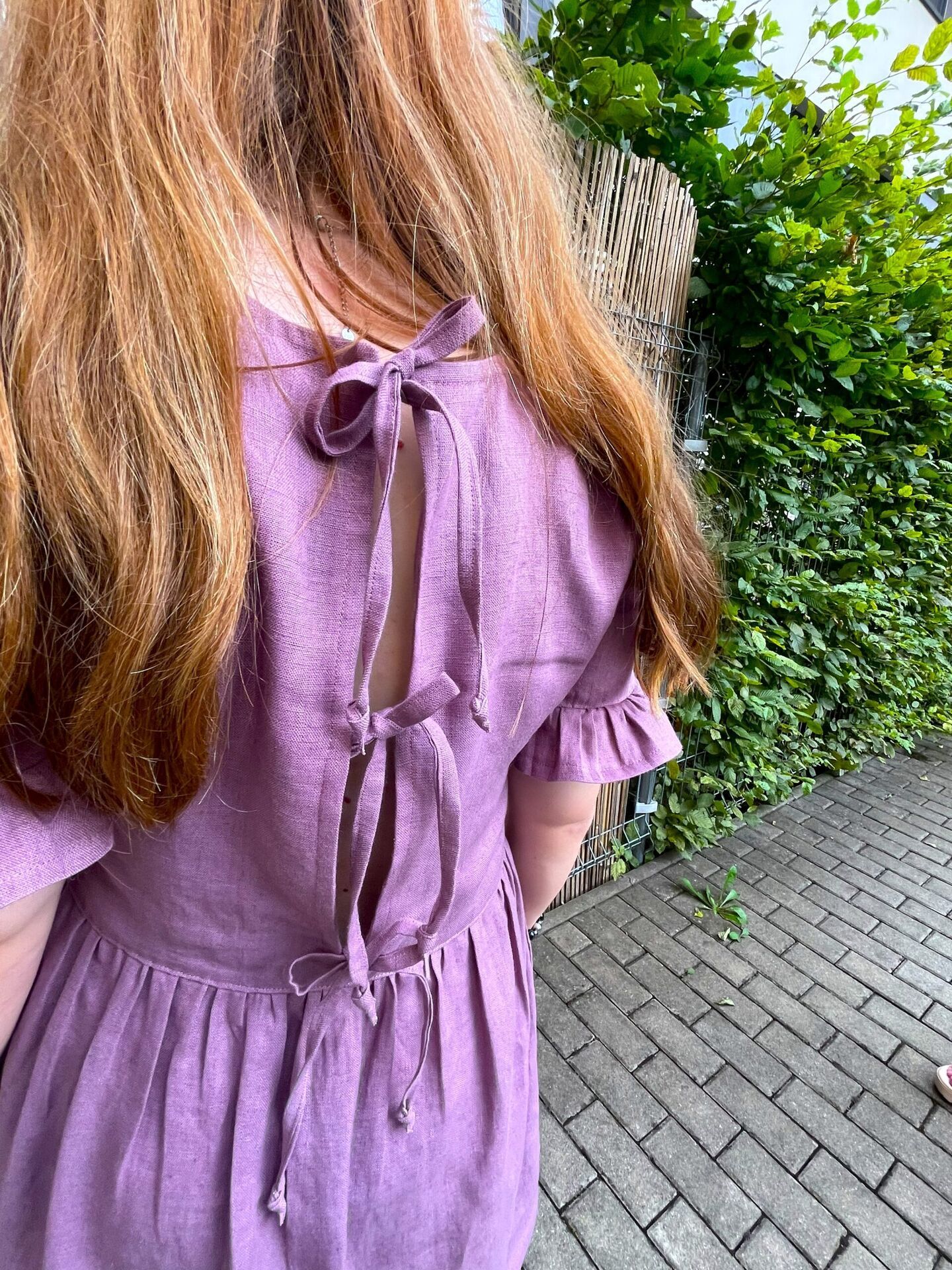 Lněné šaty VELVET PLUM