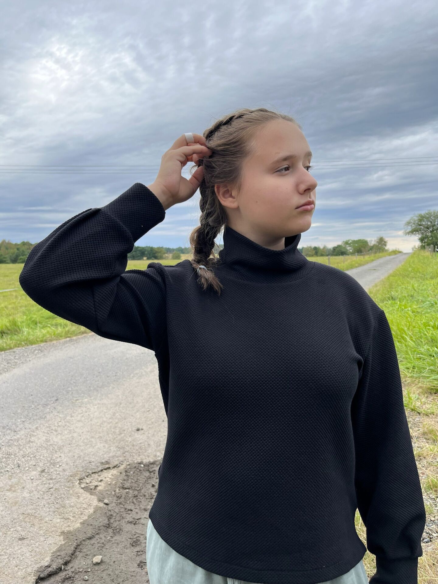 Mikina 3D teplákovina BLACK
